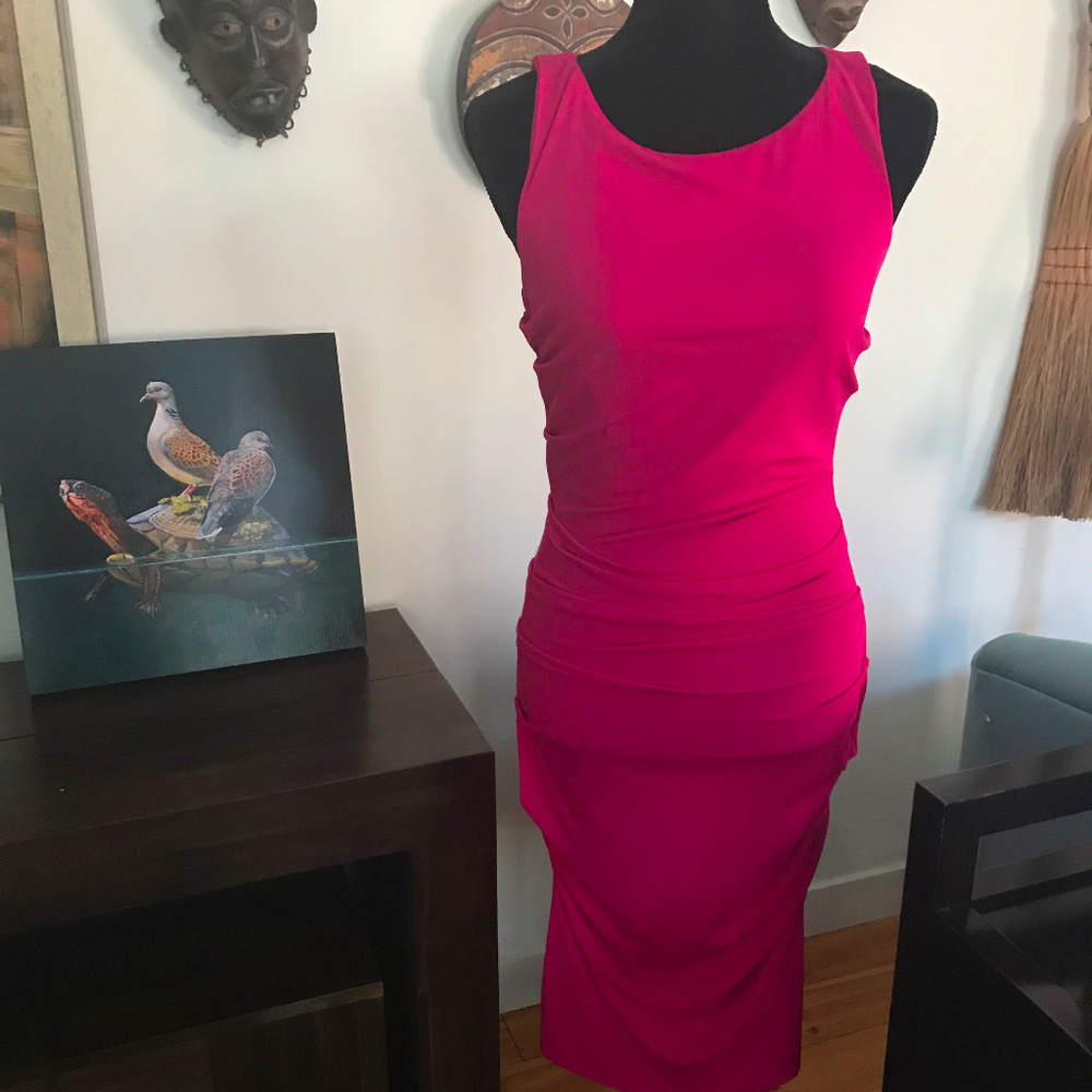 Nicole Miller fabulous in pink dress